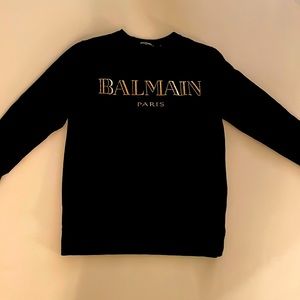 Balmain gold foil women’s crew neck sweatshirt